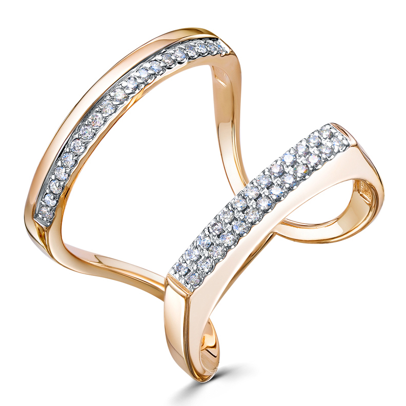 Кольцо, золото, бриллиант, 759-1100